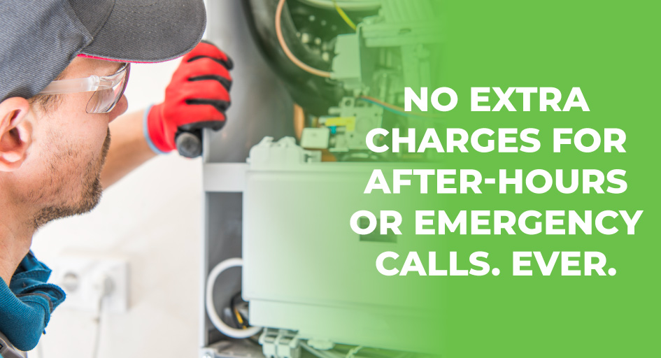 no extra charges for furnace repair
