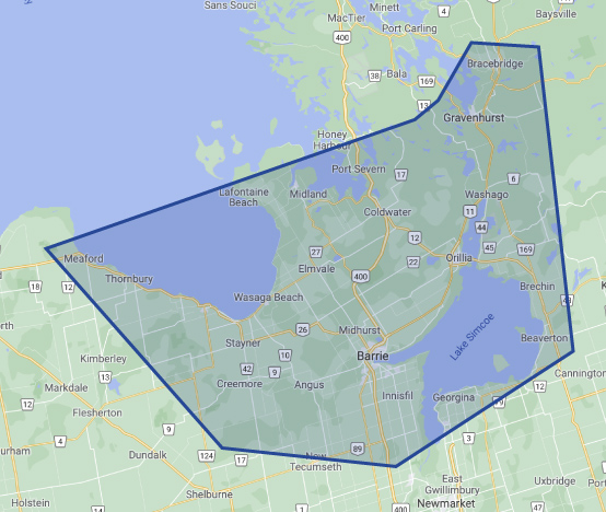 Map of Climate Air Service Area
